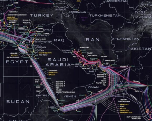 Image: Submarine Cable Map 2025 - Telegeography