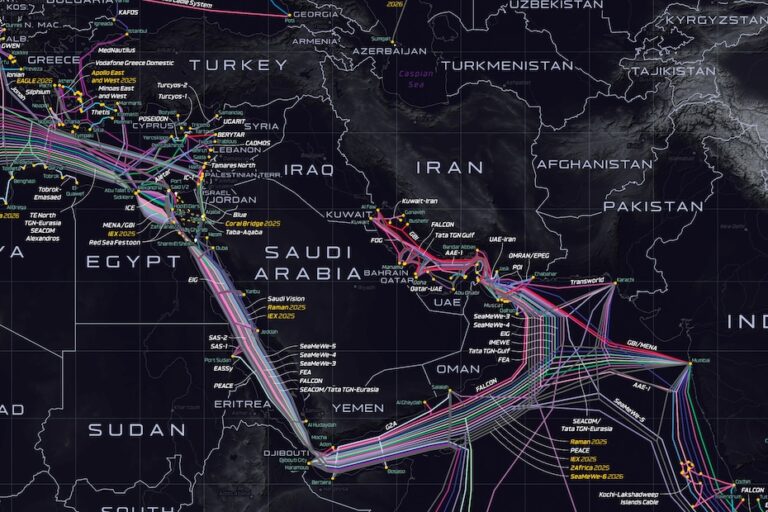 Image: Submarine Cable Map 2025 - Telegeography
