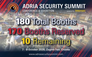 Adria Security Summit 2026 exhibition in Zagreb with only 10 booths remaining.