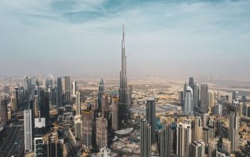 Security control room at Burj Khalifa featuring integrated video wall management and real-time monitoring systems.