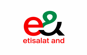 e& corporate logo representing the launch of the OneWork sovereign collaboration platform in the UAE.