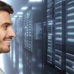 Biometric facial recognition terminal securing access to a critical infrastructure data center.