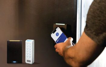 HID Mobile Access app used with a mobile-ready access control reader supporting Seos digital credentials