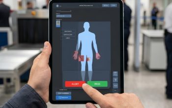 LINEV Systems CLEARPASS correctional X-ray screening interface highlighting AI-assisted contraband detection.