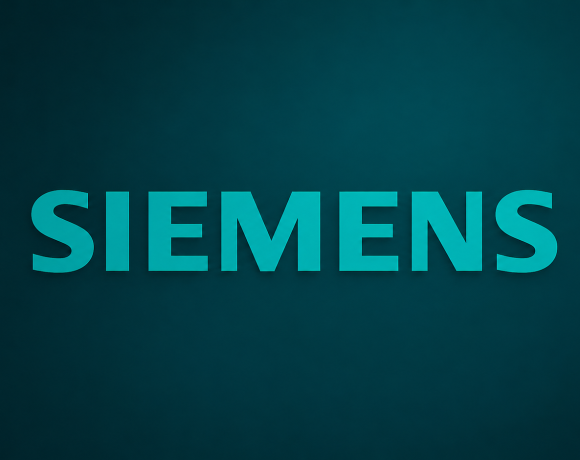 Siemens logo illustrating the company's €300 million investment in switchgear production for AI data centres