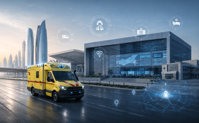 Smart ambulance connected to Abu Dhabi emergency response system