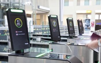 Gunnebo Entrance Control automated e-gates at a passenger terminal