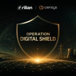 Illustration of Censys and Rilian Operation Digital Shield cybersecurity initiative in the UAE
