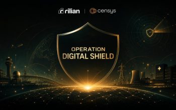 Illustration of Censys and Rilian Operation Digital Shield cybersecurity initiative in the UAE