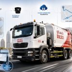 Illustration of Dulsco’s AI-powered fleet monitoring system in the UAE with telematics, in-vehicle cameras and driver safety analytics