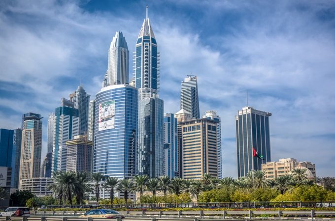 Dubai business district representing Gallagher Security’s Middle East expansion
