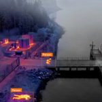 Hanwha Vision AI thermal camera detecting vessels, people and vehicles