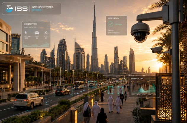ISS AI video analytics and surveillance technology in Dubai following Dubai AI Seal recognition