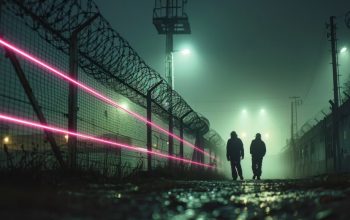 Data center perimeter protected by laser-based intrusion detection