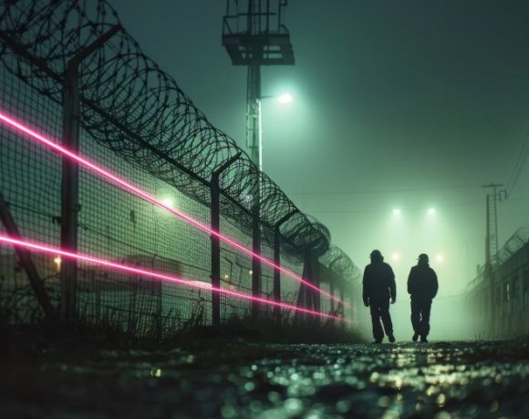 Data center perimeter protected by laser-based intrusion detection