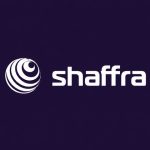 Shaffra logo on purple background