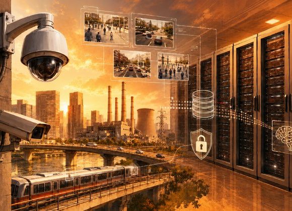 Video surveillance cameras connected to data center storage infrastructure in a smart city environment
