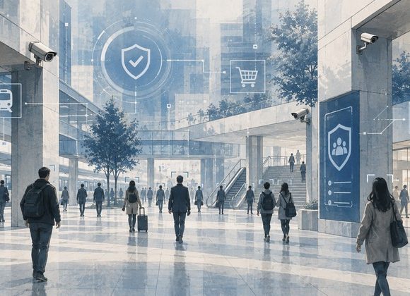 Video surveillance in a public transit and commercial space