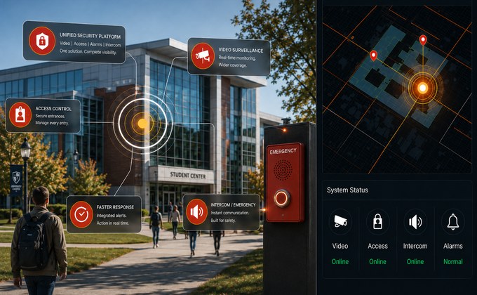 Unified security dashboard for school and university campus security