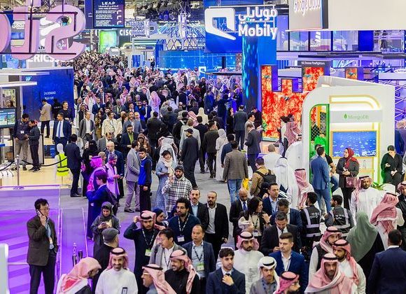 Visitors at LEAP 2025 technology event in Riyadh