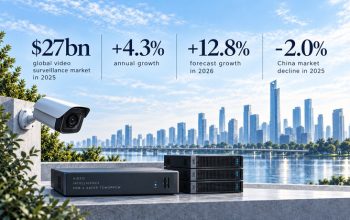 Omdia video surveillance market 2026 forecast with $27bn market size and 12.8% growth